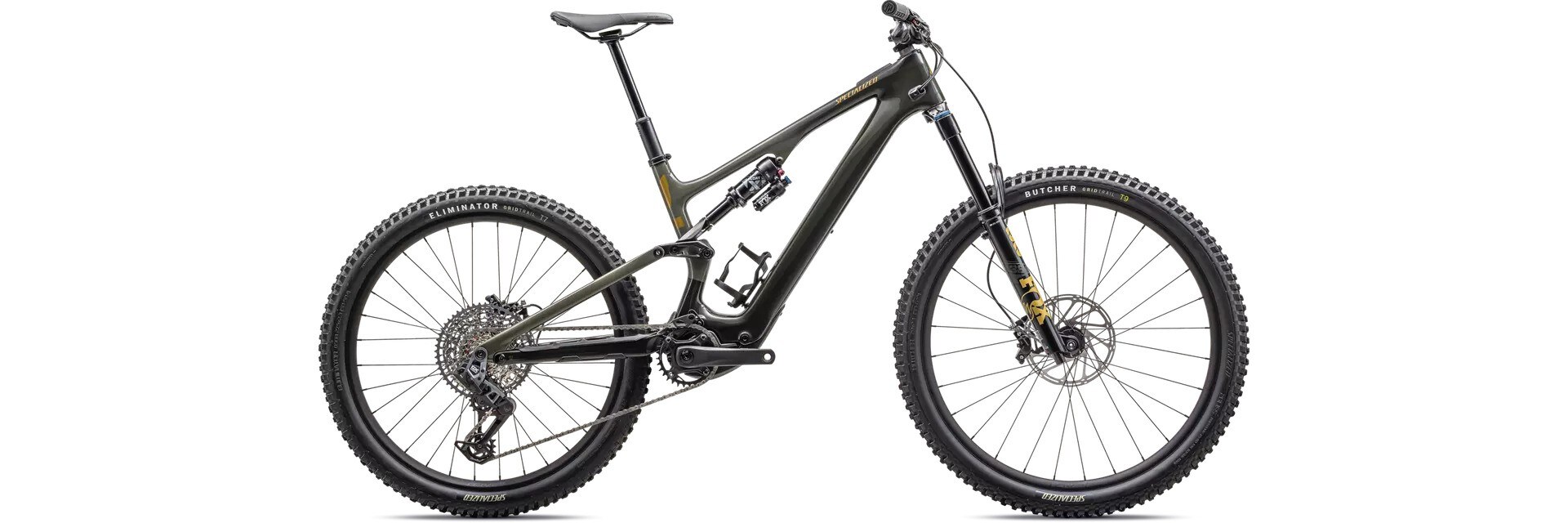 Specialized Cykel, Turbo Levo SL Expert Carbon, GLOSS DARK MOSS / OAK GREEN / HARVEST GOLD