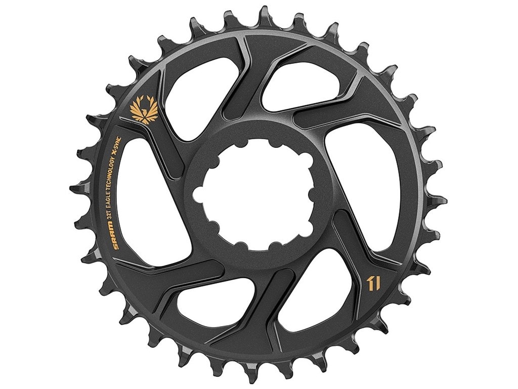 SRAM Drev, DM Eagle Standard 6mm Offset, 1x12 X-Sync, Svart/guld