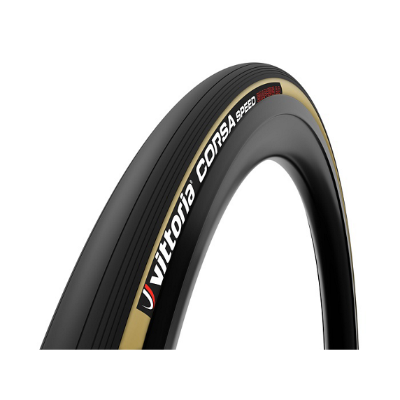 Vittoria Tubdäck, Corsa Speed 700x25-28c, Para Sidewall/Black/Black