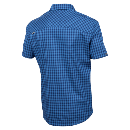 Pearl Izumi Tröja, Short Sleeve Button-Up, Blue Depths/Delft Plaid