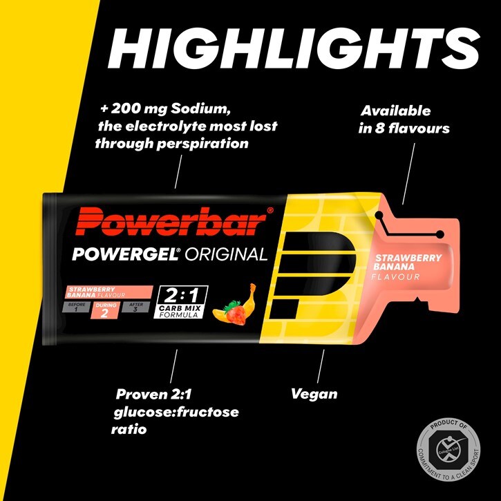 PowerBar Gel, PowerGel Original 41gr, Strawberry Banan