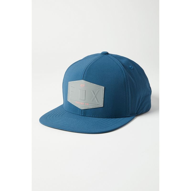 Fox Keps, Emblem Snapback Hat, Dark Indigo