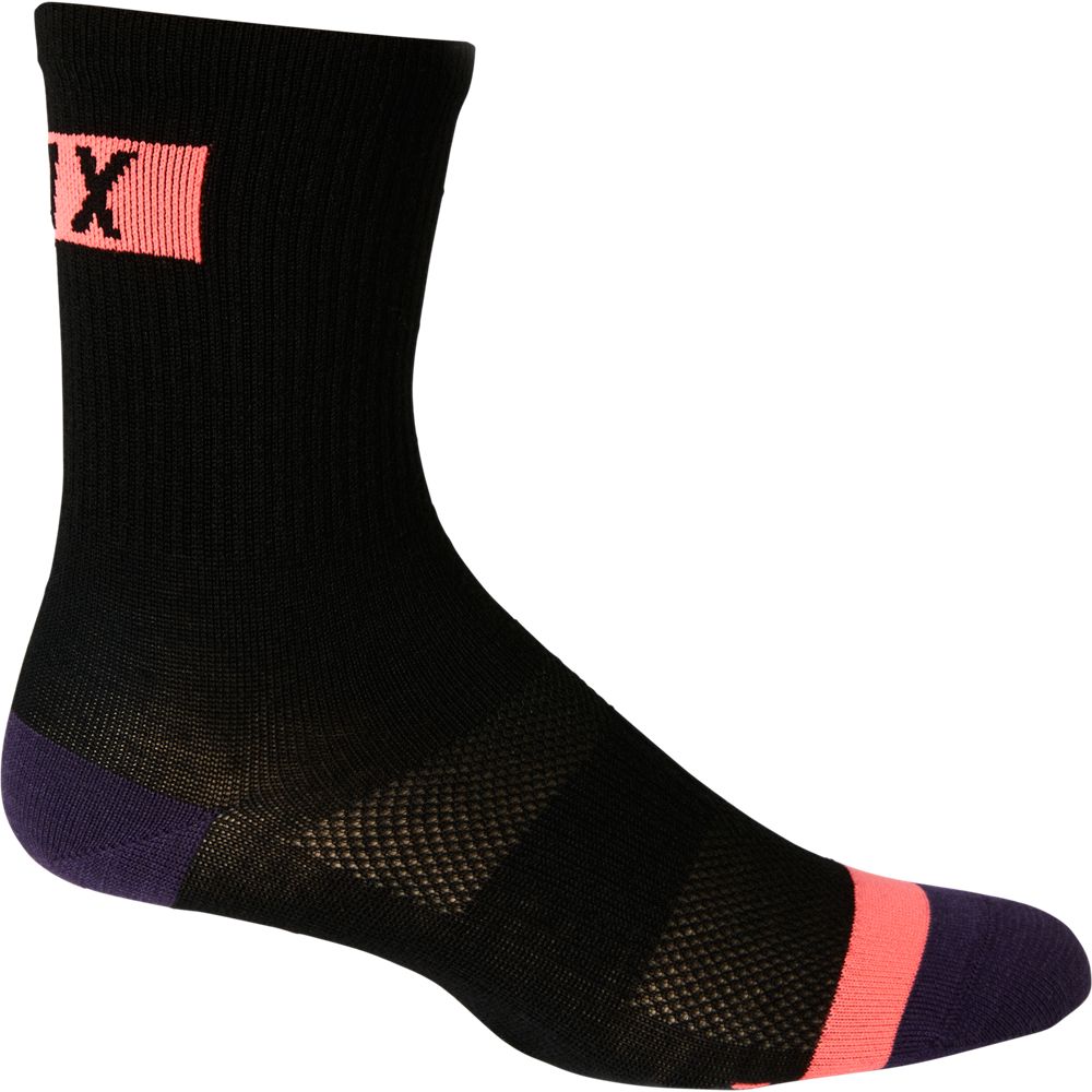 Fox Socka, 6" Flexair Merino Womens, Black