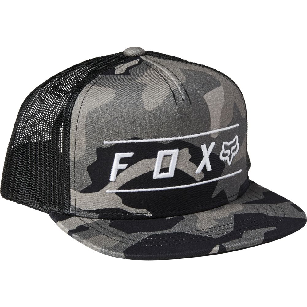 Fox Keps, Pinnacle Snapback Mesh Hat Youth, Black Camo