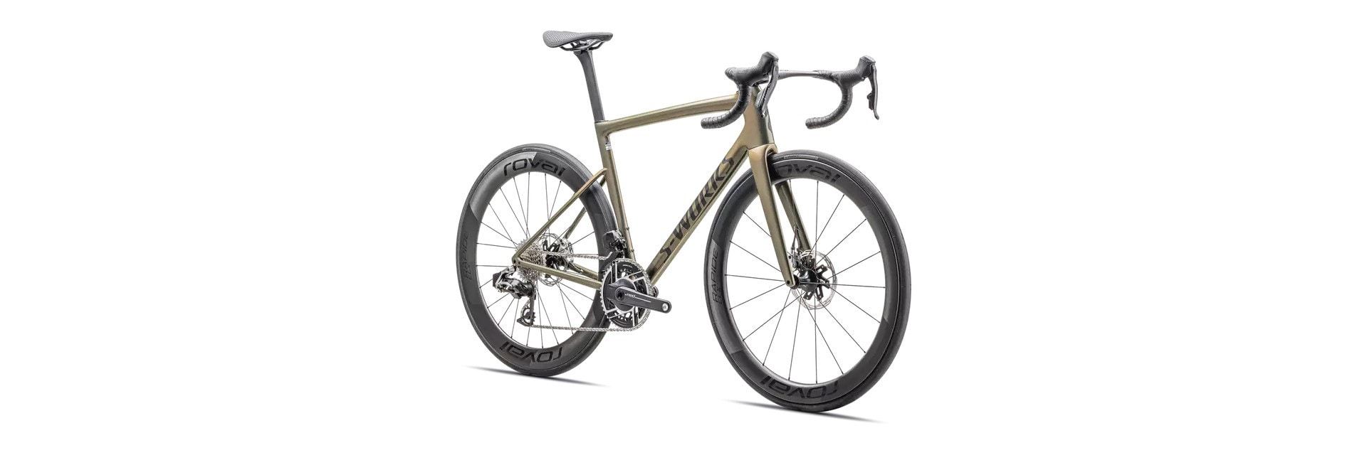 Specialized Cykel, Tarmac SL8 S-Works-SRAM RED AXS,Gloss Cypress Metallic/Magenta To Gold Pearl/Satin Black Metallic