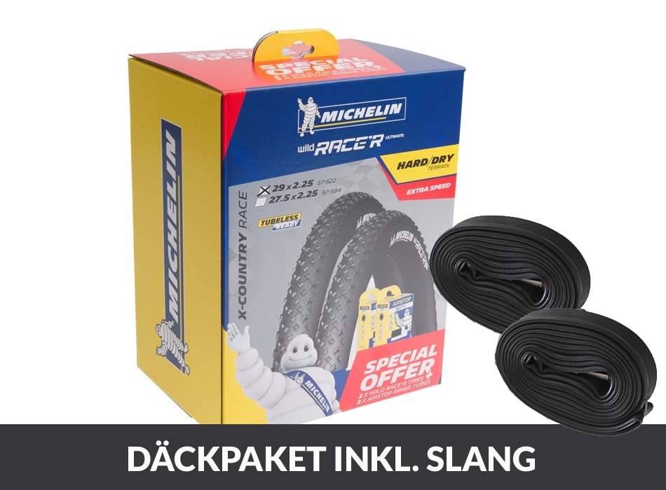 Michelin Däck, Wild Race'R 2-pack 29x2.25 Vikbart Inklusive 2st Slangar, Svart