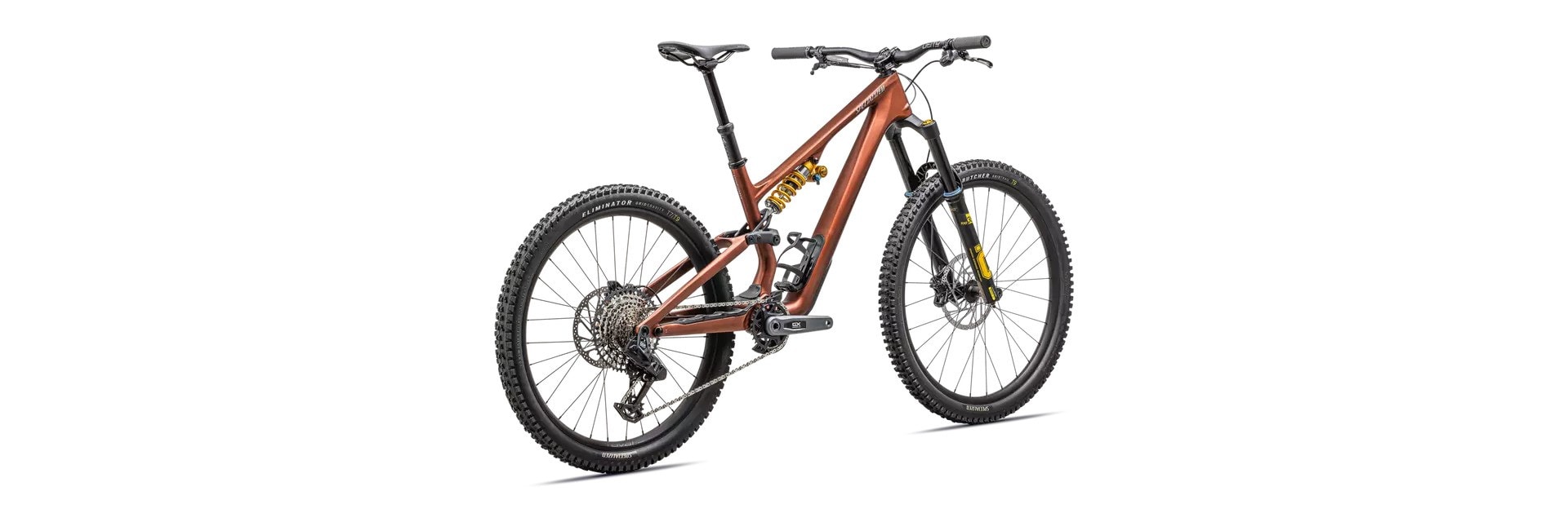 Specialized Cykel, Stumpjumper 15 OHLINS COIL, Satin Copper Speckle / Satin Silver Dust