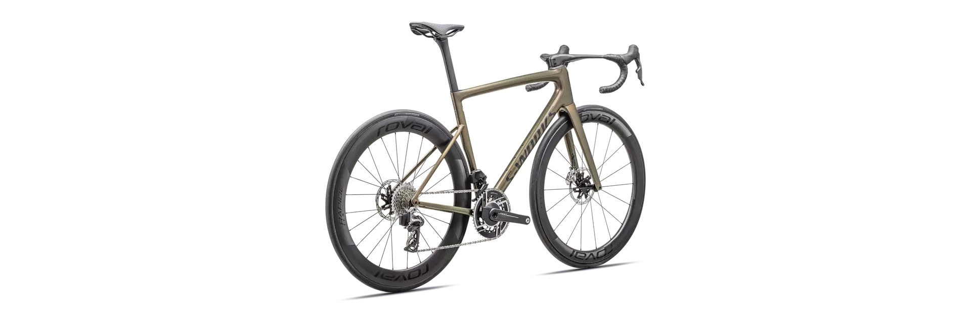 Specialized Cykel, Tarmac SL8 S-Works-SRAM RED AXS,Gloss Cypress Metallic/Magenta To Gold Pearl/Satin Black Metallic