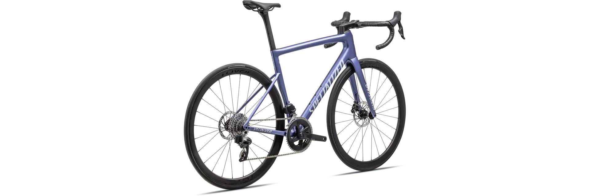 Specialized Cykel, Tarmac SL8 Expert, SATIN POWDER INDIGO TINT OVER SILVER DUST / WHITE