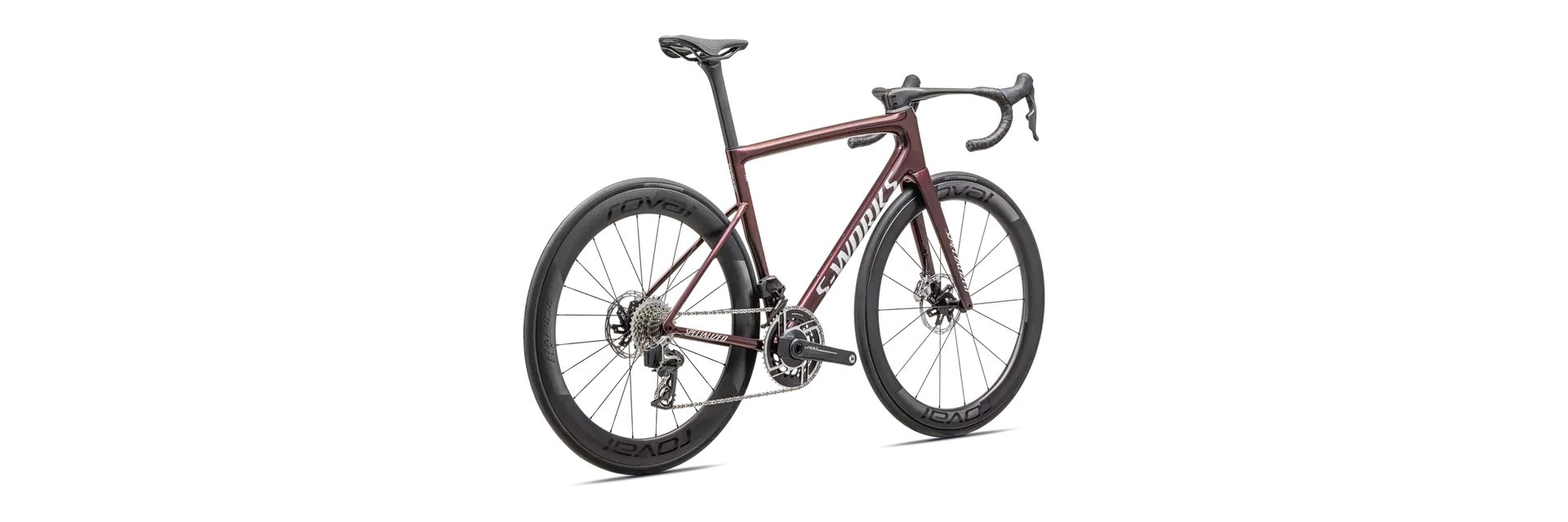 Specialized Cykel, Tarmac SL8 S-Works-SRAM RED AXS, Gloss Solidity/Red To Black Pearl/Metallic White Silver