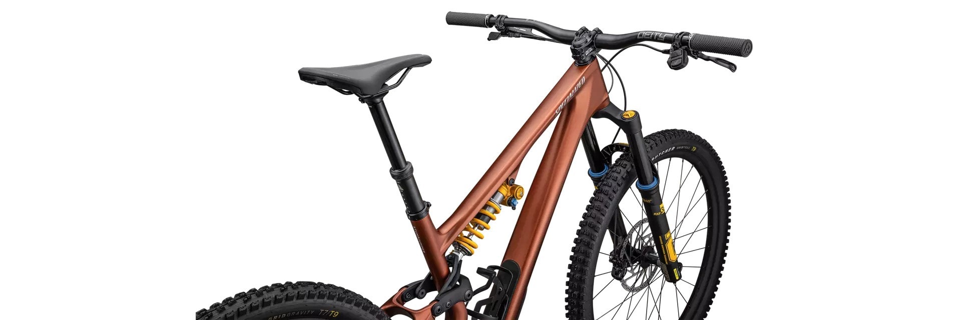 Specialized Cykel, Stumpjumper 15 OHLINS COIL, Satin Copper Speckle / Satin Silver Dust
