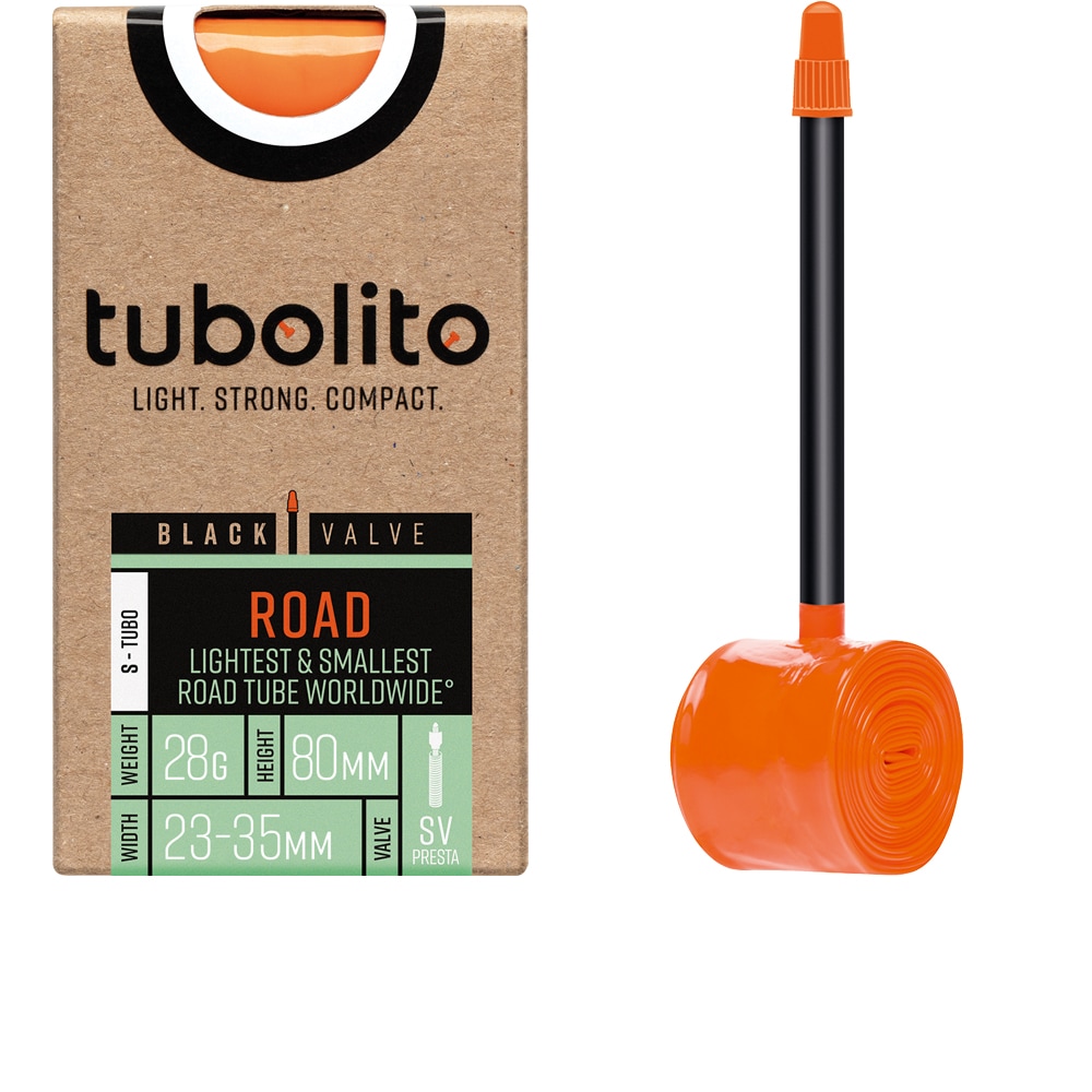 TUBOLITO Slang, Road S-Tubo (23 gram ->) 700x23-35c, Presta Black