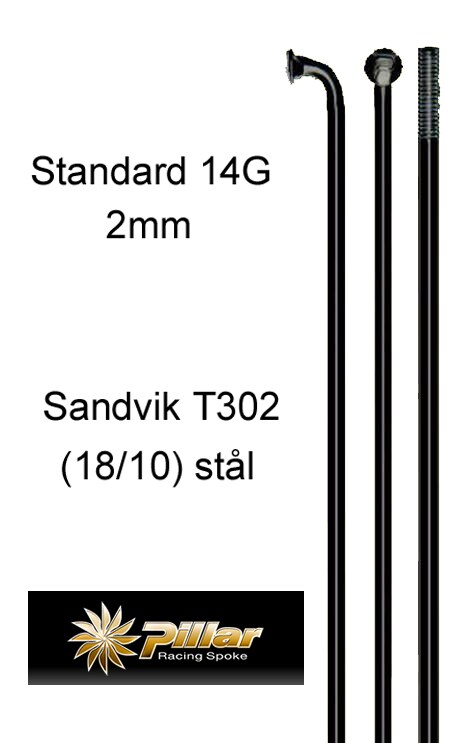 Pillar Eker, Sandvik T302 2.0, Svart