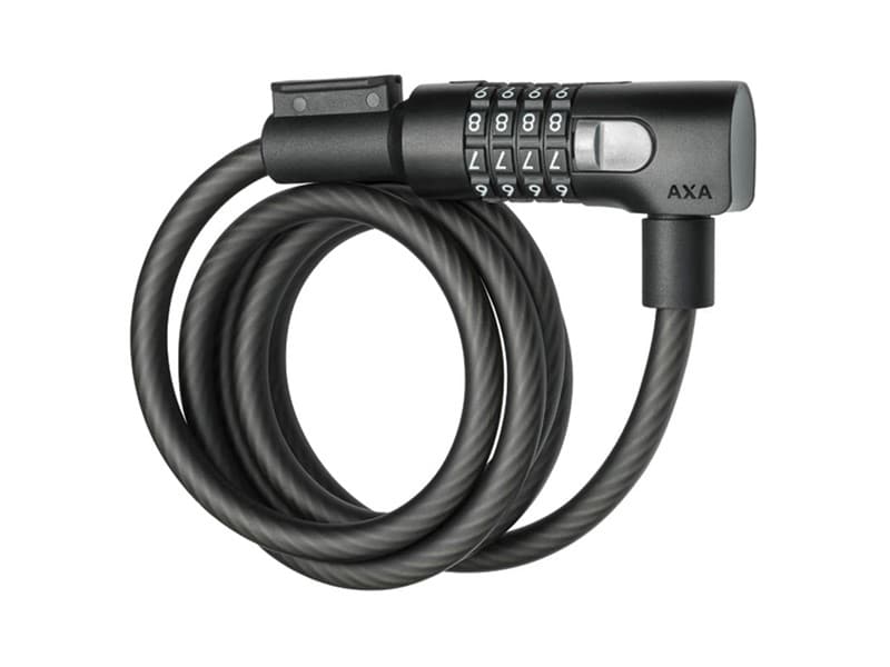 AXA Kombinationslås, Cable Resolute C10 - 150 Code 10mmx150cm, Black