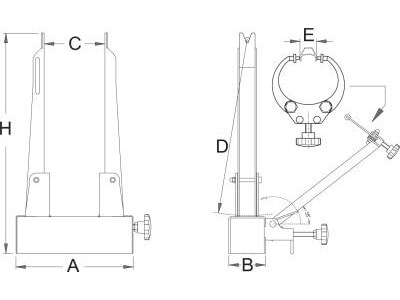 Unior Riktställ, Wheel Centering Stand, Professional