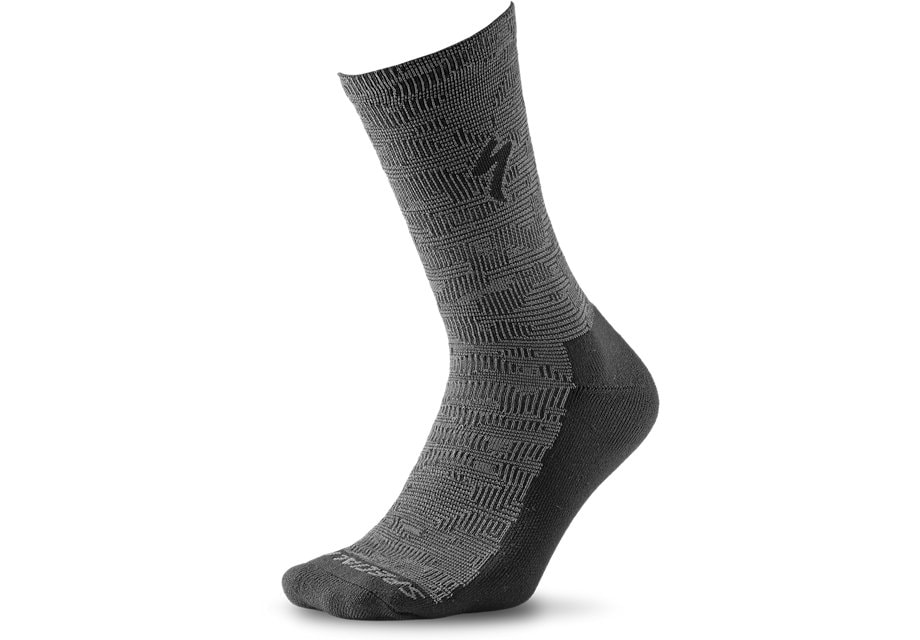 Specialized Socka, Primaloft Lightweight Tall, Black/Charcoal Terrain