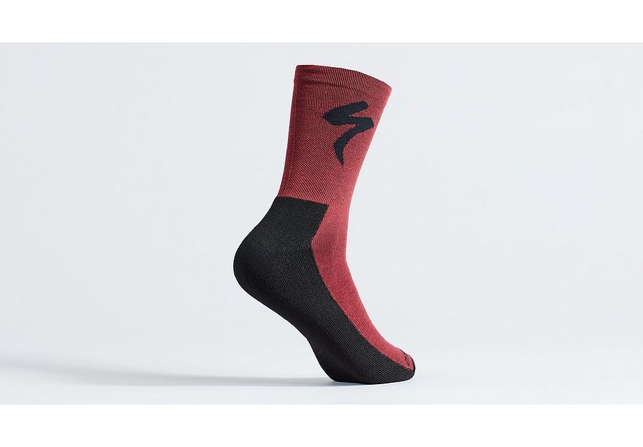 Specialized Socka, Primaloft® Lightweight Tall Logo, Maroon
