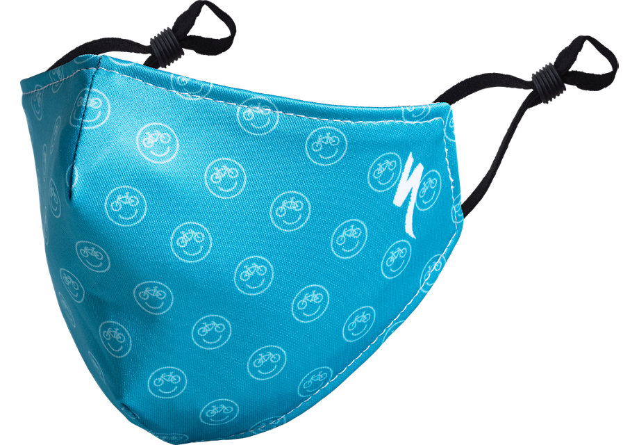 Specialized Munskydd, Face Mask - Reusable, Teal/Happy