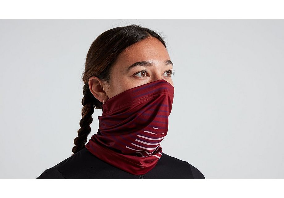 Specialized Halsdamask, Blur Neck Gaiter, Maroon