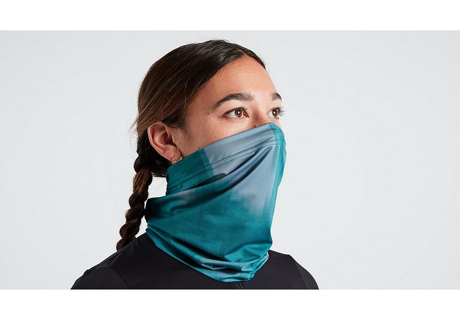 Specialized Halsdamask, Distortion Neck Gaiter, Tropical Teal