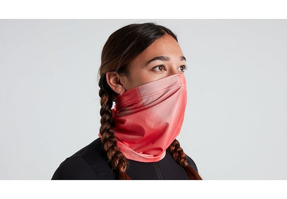 Specialized Halsdamask, Distortion Neck Gaiter, Vivid Coral