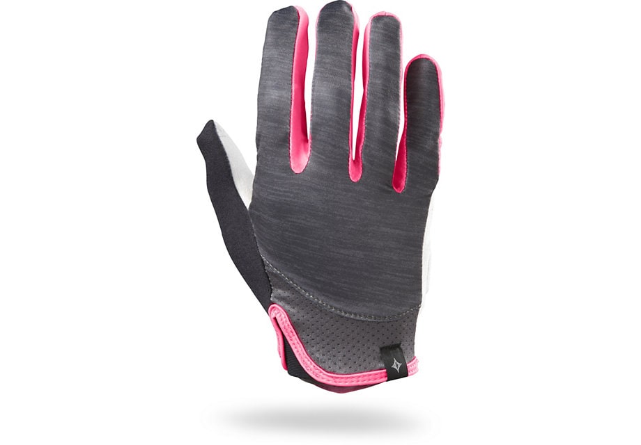 Specialized Handske, Womens Trident LF, Carbon Heather/Neon Pink