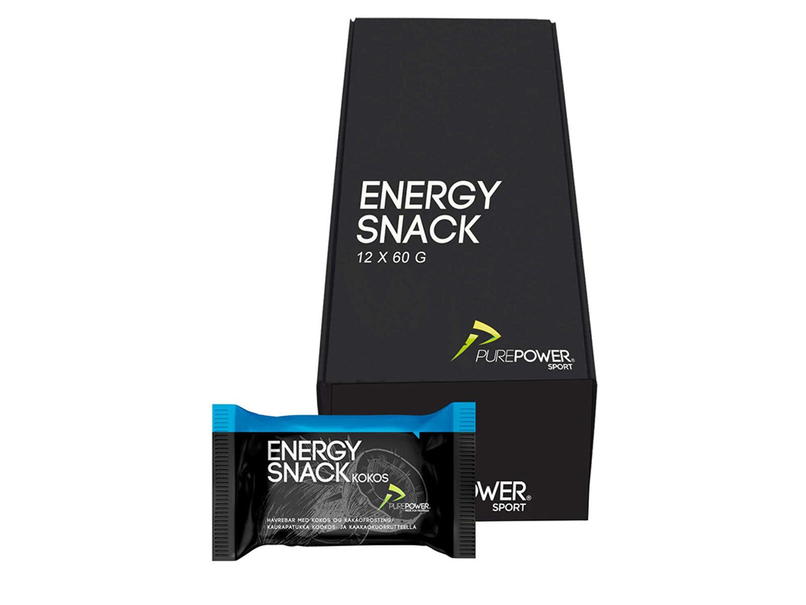 PurePower Bar, Energy Snack 12x 60g, Diverse Smakalternativ