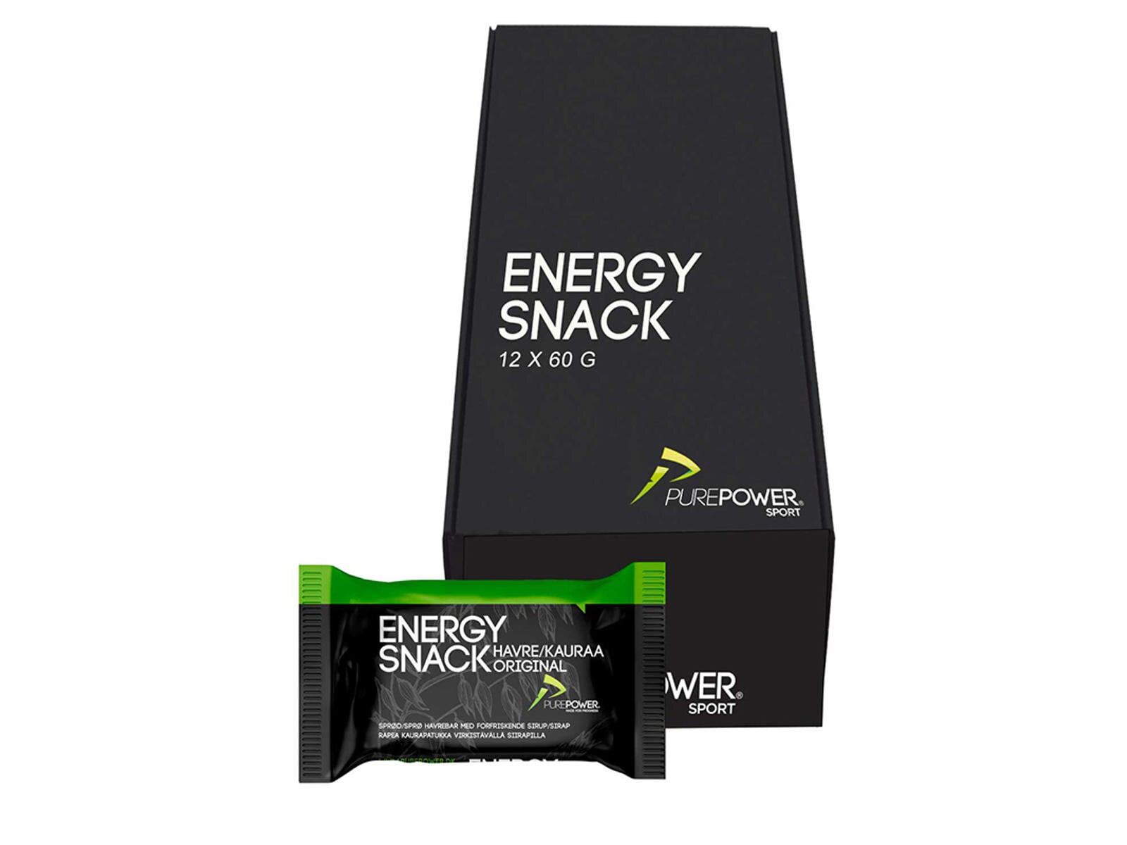PurePower Bar, Energy Snack 12x 60g, Diverse Smakalternativ