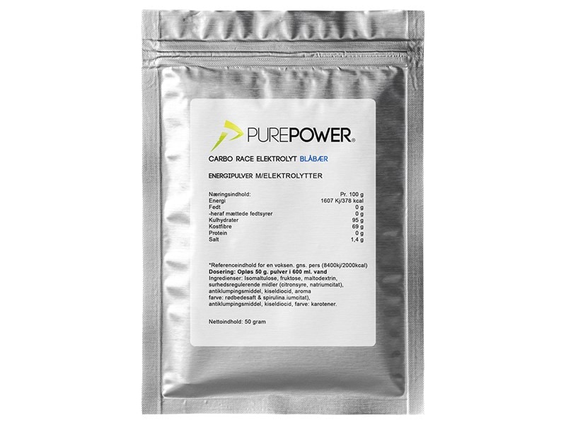 PurePower Sportdryck, Carbo Race Electrolyte 50g, Diverse Smakalternativ