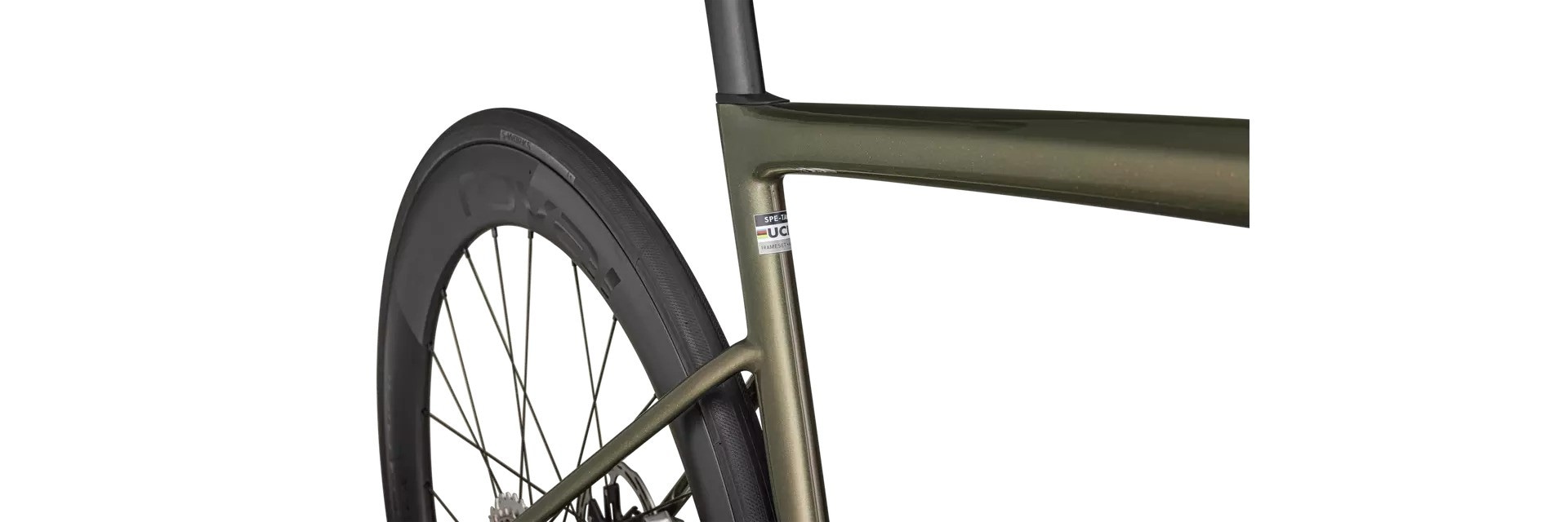 Specialized Cykel, Tarmac SL8 S-Works-SRAM RED AXS,Gloss Cypress Metallic/Magenta To Gold Pearl/Satin Black Metallic
