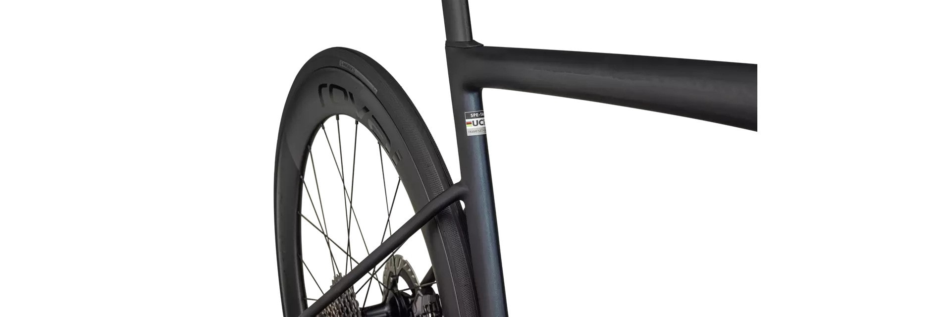 Specialized Cykel, Tarmac SL8 S-Works Dura-Ace, Satin Carbon / Viavi Cynan Blue / Viavi Silver-Blue Pearl Fade / Gloss Metallic WHITE SILVER