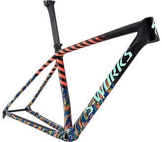 Specialized Ram, Epic HT S-Works, Gloss Carbon/cobalt Marble/brassy Yellow Marble/vivid Coral/oasis