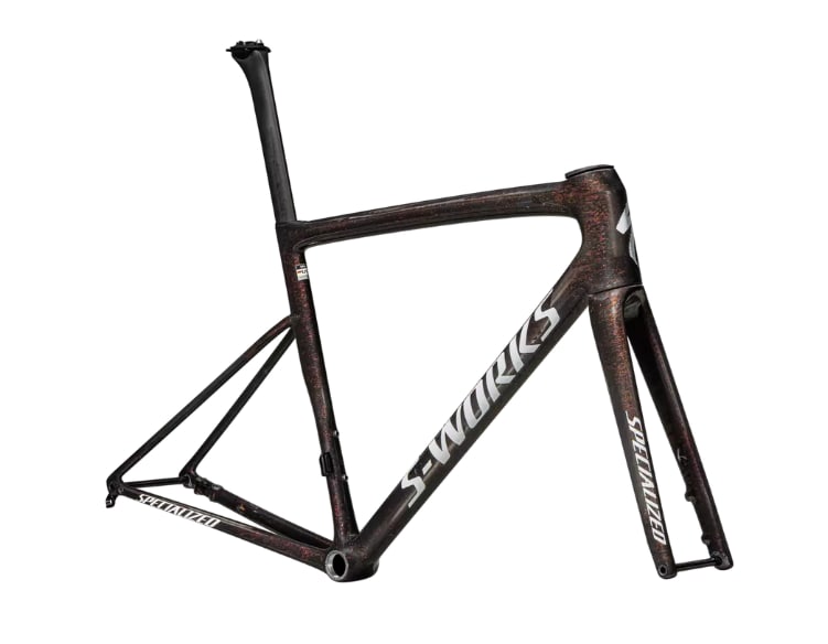 Specialized Ram, Tarmac SL8 S-Works, Gloss Carbon / Red To Gold Blurred Speckle / Metallic White Silver