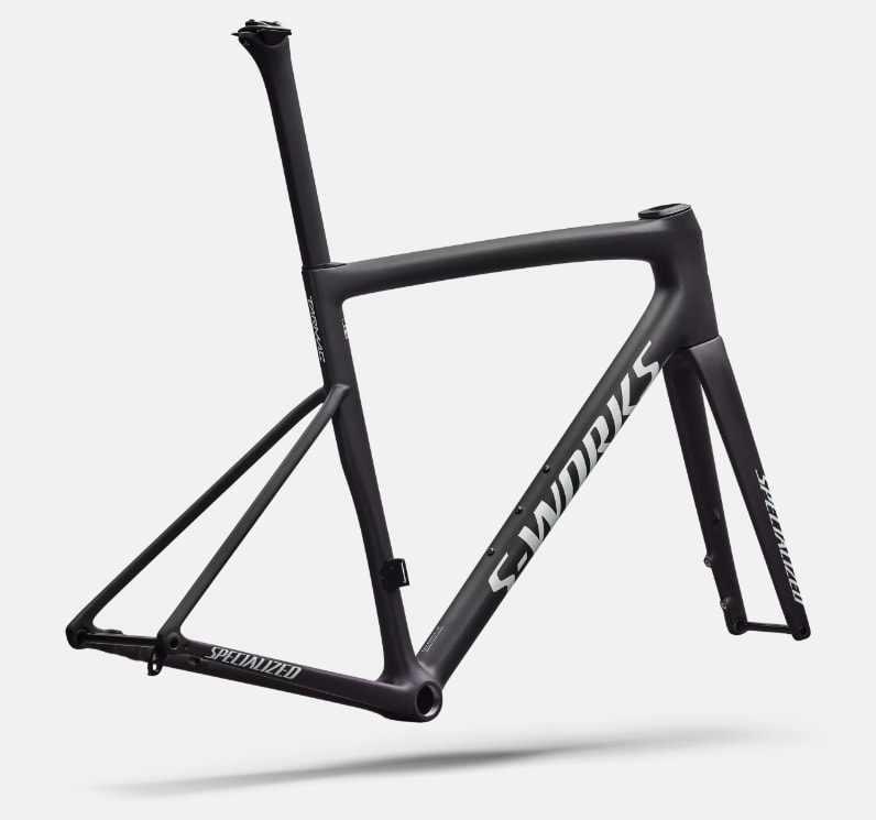 Specialized Ram, Tarmac SL8 S-Works, Satin Carbon / Cyan to Blue Viavi Pearl Front Edge Fade / Metallic White Silver