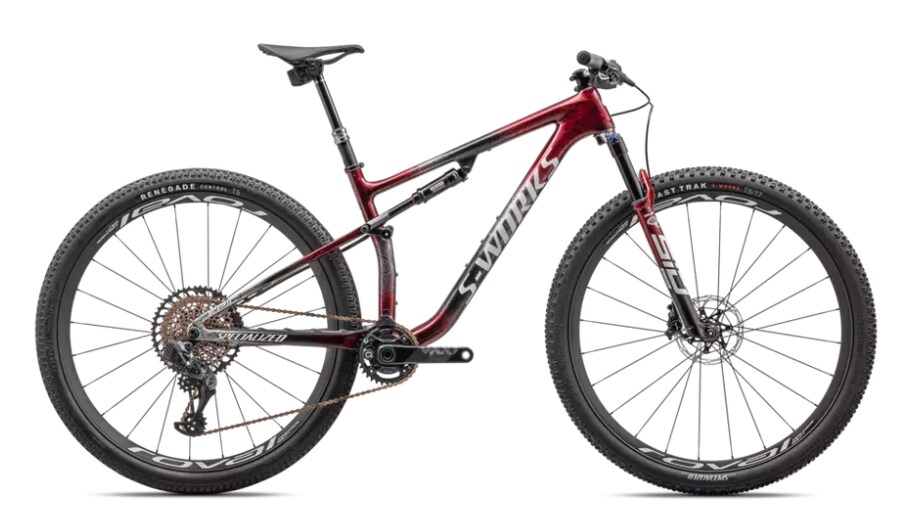 Specialized Cykel, Epic S-Works, Gloss Red Tint / Black Tint / Flake Silver / Granite