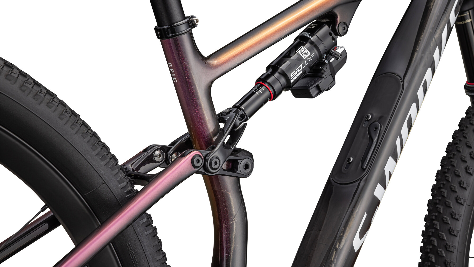 Specialized Cykel, Epic 8 S-Works, Gloss Carbon/Metallic Vivid Pink/Viavi Magenta Gold/Metallic Midnight Shadow/White