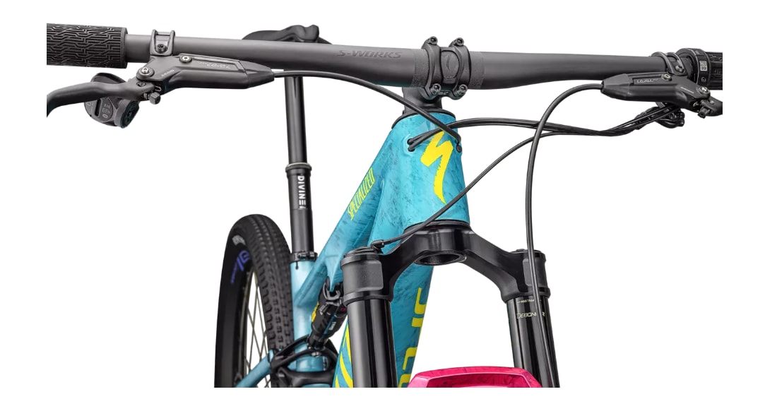 Specialized Cykel, Epic 8 PRO, Gloss Lagoon Blue / Liquid Metal / Yellow