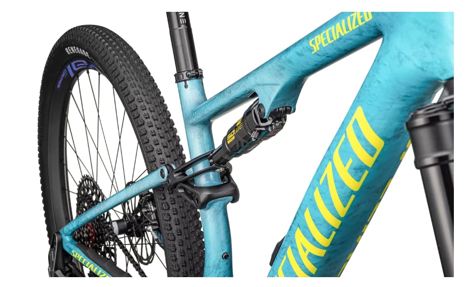 Specialized Cykel, Epic 8 PRO, Gloss Lagoon Blue / Liquid Metal / Yellow
