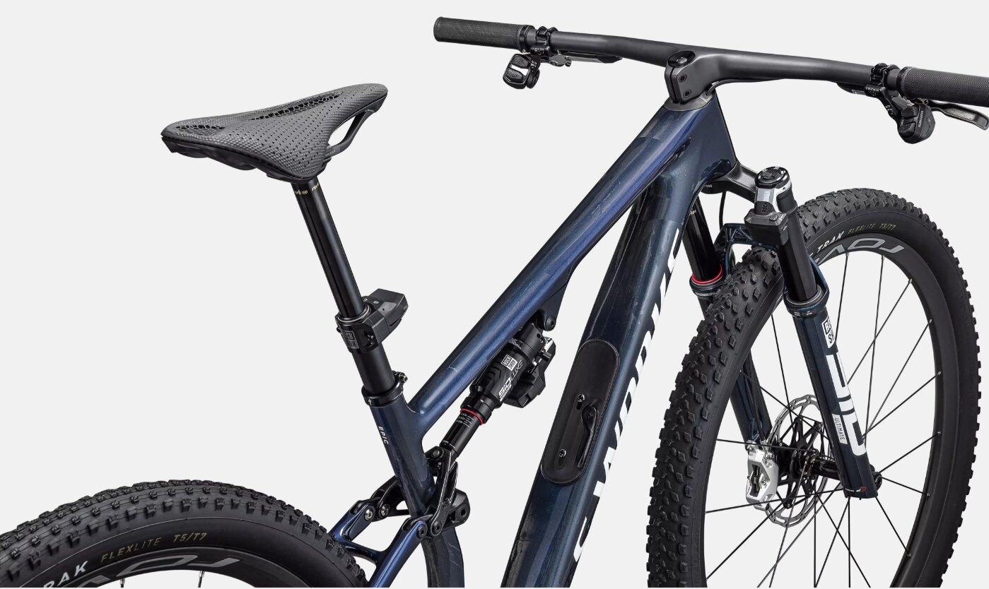 Specialized Cykel, Epic 8 S-Works, Gloss Cyan Blue Pearl / Metallic White Silver