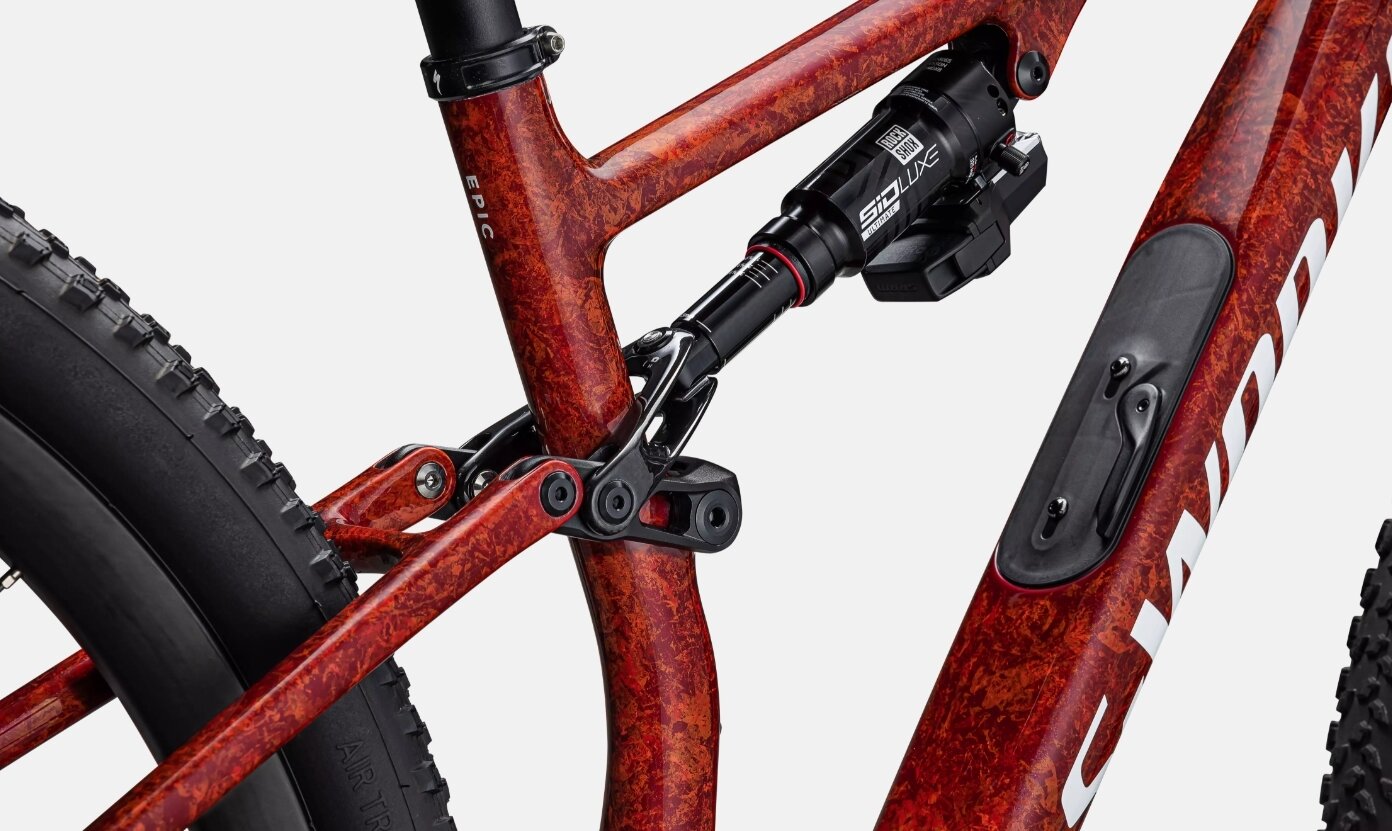 Specialized Cykel, Epic 8 S-Works, Gloss Fiery Red Dry Impasto / Metallic White Silver