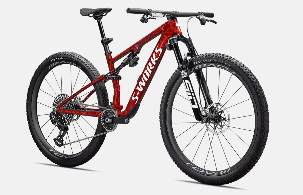 Specialized Cykel, Epic 8 S-Works, Gloss Fiery Red Dry Impasto / Metallic White Silver