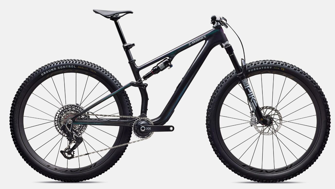 Specialized Cykel, Epic EVO 8 S-Works, Gloss Carbon / Green to Purple Viavi Fade / Brushed Liquid Metal