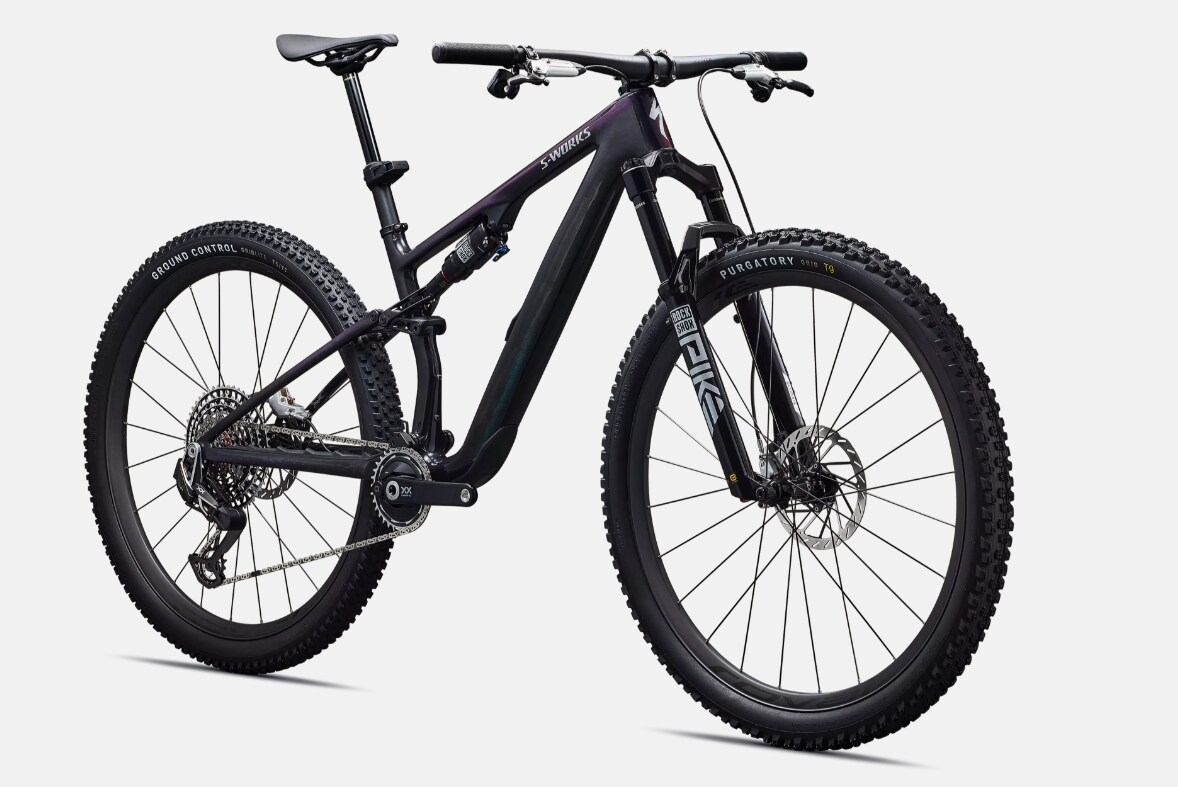 Specialized Cykel, Epic EVO 8 S-Works, Gloss Carbon / Green to Purple Viavi Fade / Brushed Liquid Metal
