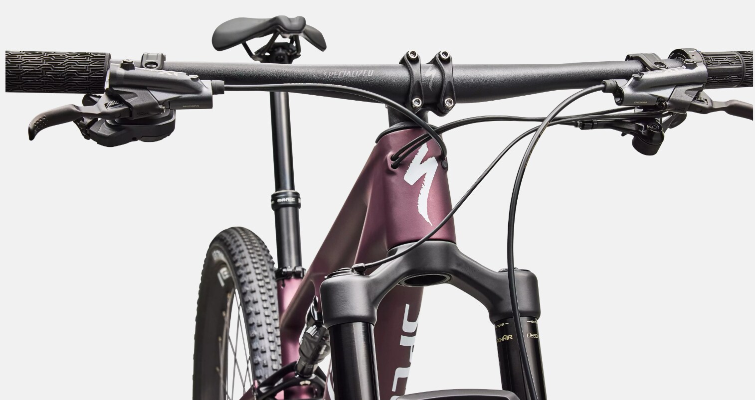 Specialized Cykel, Epic 8 Expert Di2, Satin Bordeaux Metallic / White