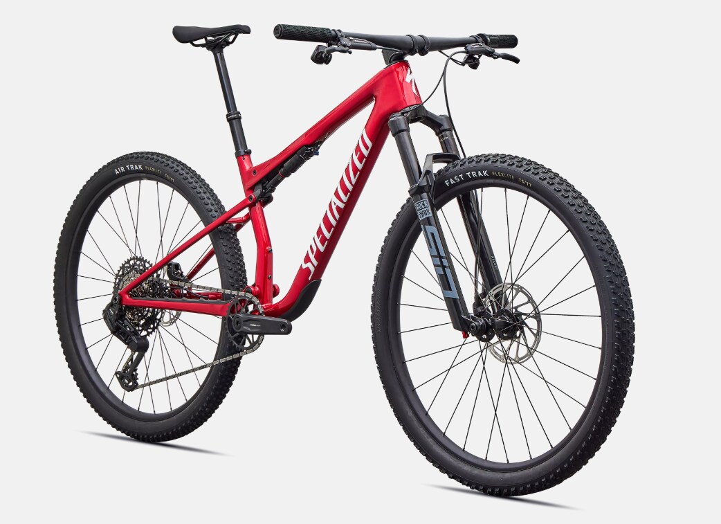 Specialized Cykel, Epic 9 Comp AXS, Gloss Ruby Metallic / Metallic White Silver