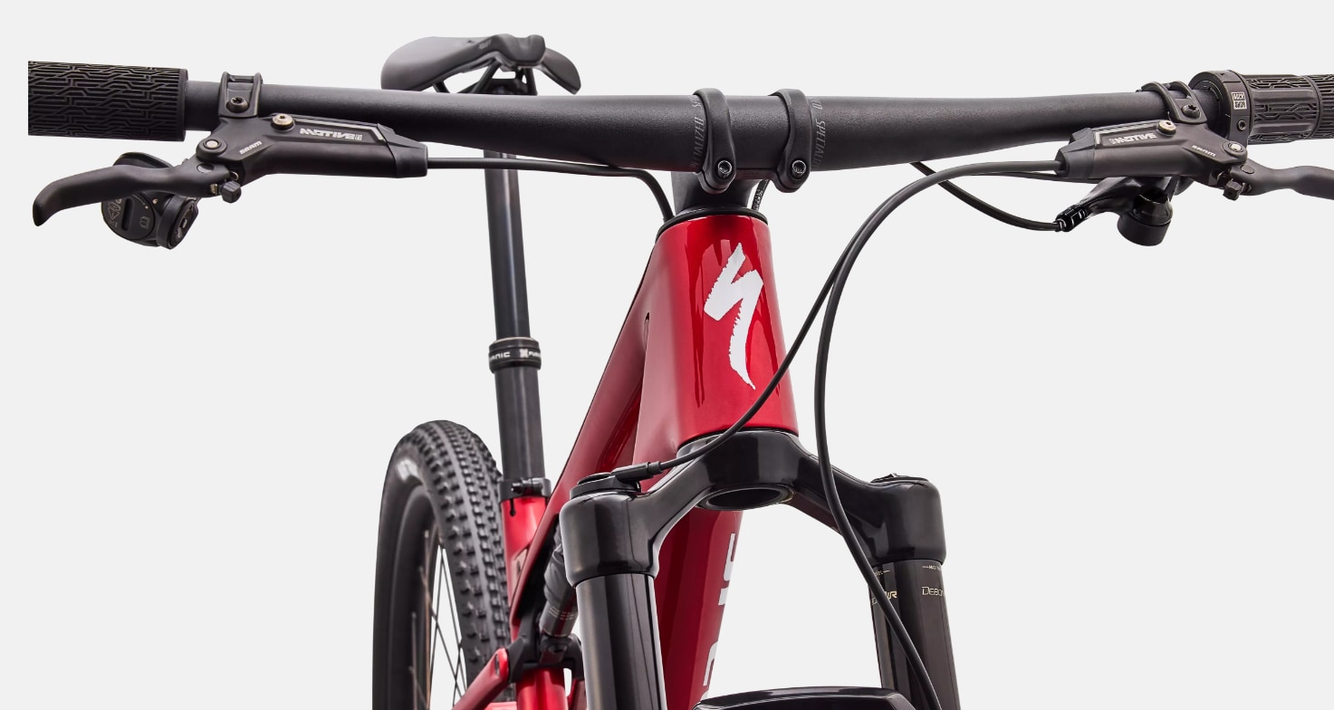 Specialized Cykel, Epic 9 Comp AXS, Gloss Ruby Metallic / Metallic White Silver