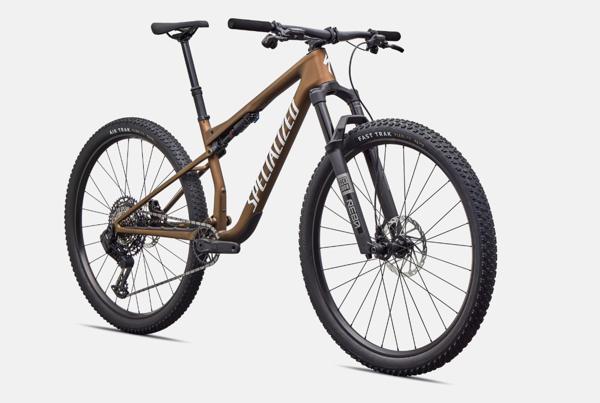 Specialized Cykel, Epic 9 Sport AXS, Satin Burnt Gold Metallic / Metallic White Silver