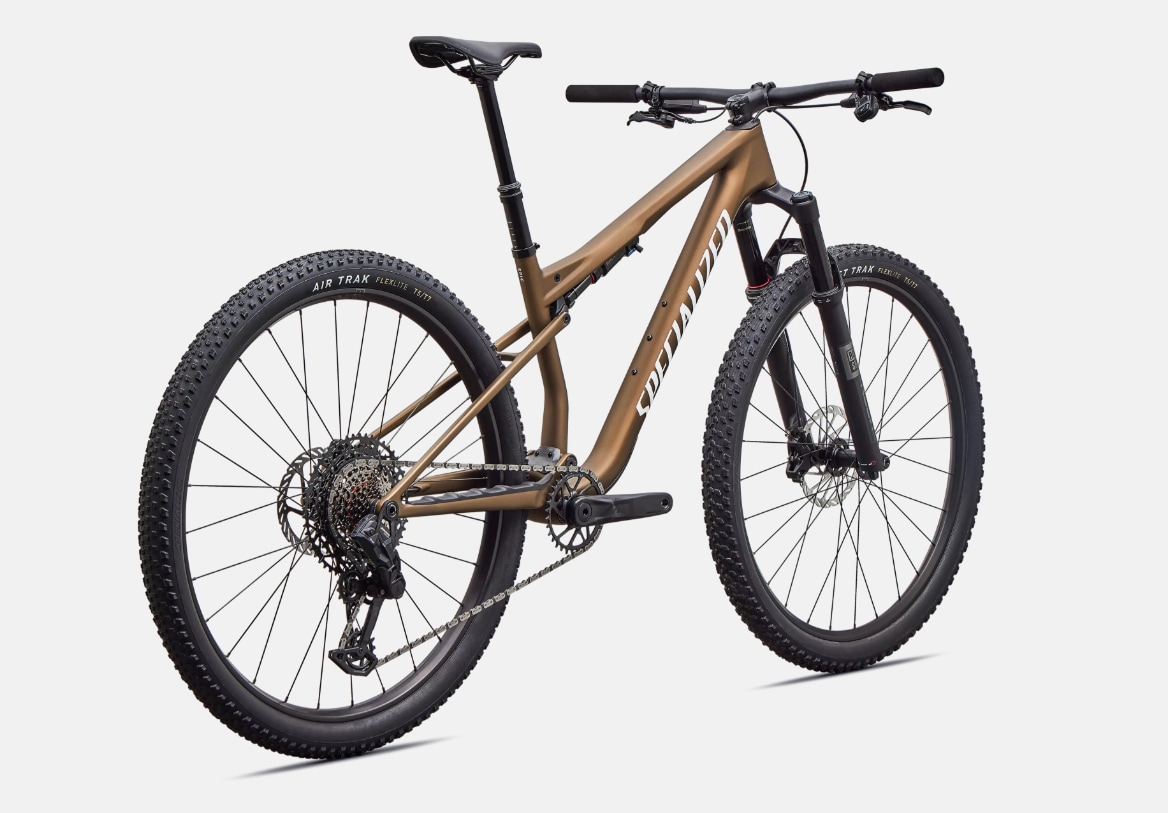 Specialized Cykel, Epic 9 Sport AXS, Satin Burnt Gold Metallic / Metallic White Silver