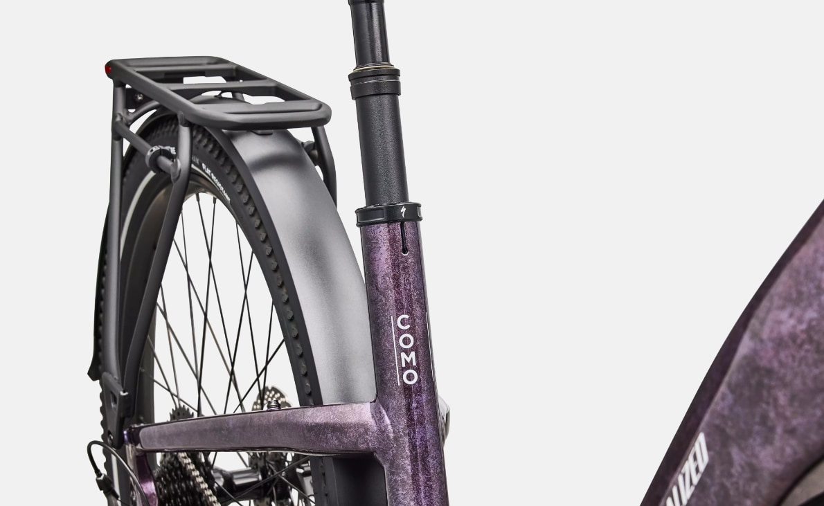 Specialized Cykel, Turbo Como 4.0, Gloss Nebula Metallic Quartz Metallic Dry Impsto / Mauve Metallic / Satin Silver Reflective