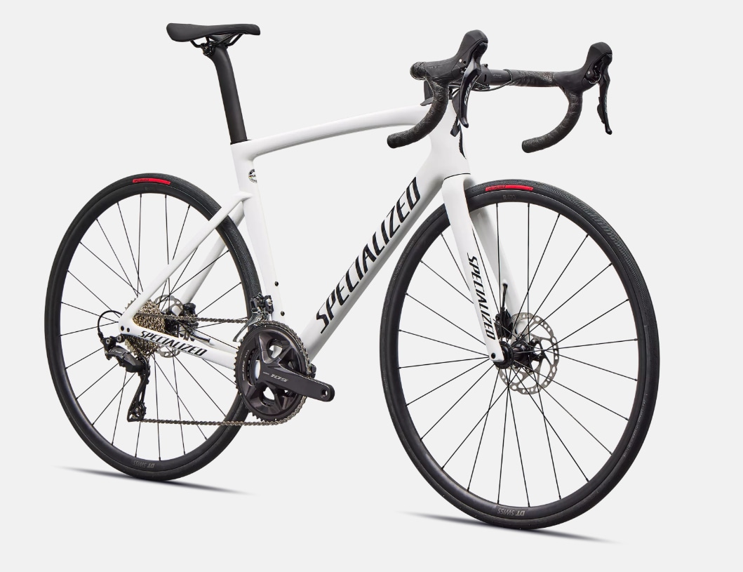 Specialized Cykel, Tarmac SL7 SPORT 105, Gloss White / Dark Navy Metallic
